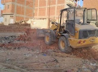 إزالة فورية لحالة بناء مخالف بجبل النجار ضمن حملات التصدي للتعديات بالفيوم