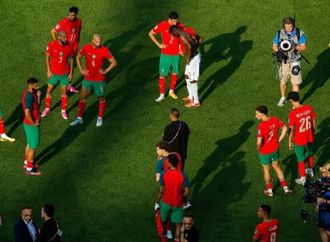 حزن لاعبي منتخب المغرب بعد وداع كأس العالم