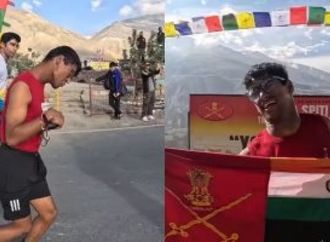 لم يمنعه الشلل الدماغى.. أنوراج راوات يركض 10كيلومترات على ارتفاع 12500 قدم