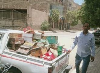 ضبط 2703 عبوات أغذية فاسدة ومنتهية الصلاحية فى حملة بقنا