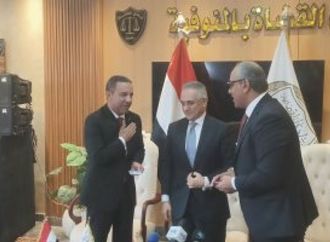 وزير العدل يشهد وضع حجر الأساس لفرع جديد لنادي القضاة بمدينة شبين الكوم