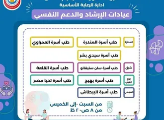 «تشمل الكشف المبكر عن الاضطرابات النفسية».. تقديم خدمات الإرشاد والدعم النفسي بـ 4 وحدات طبية بالإسكندرية