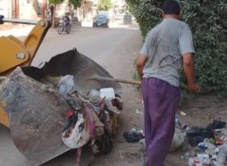 حملات مكثفة للنظافة ورفع الإشغالات وتحسين المظهر الحضارى بمركزى سنورس وإطسا