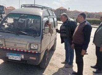 الوحدة المحلية برأس البر تتابع انتظام سير العمل والتأكد من انسيابية الحركة المرورية