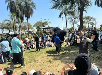 أنشطة ترفيهية وتنورة ورسم على الوجه خلال احتفالات شم النسيم بالقناطر الخيرية