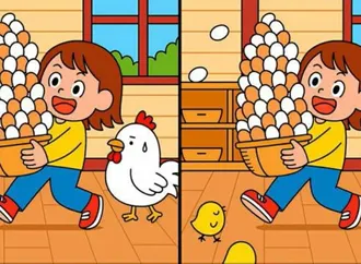 «لو أنت ذكي ولماح».. أوجد الاختلافات الثلاثة في 12 ثانية بـ لغز الفتاة والبيض