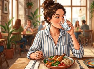 هل يضر شرب الماء أثناء الطعام بعملية الهضم؟