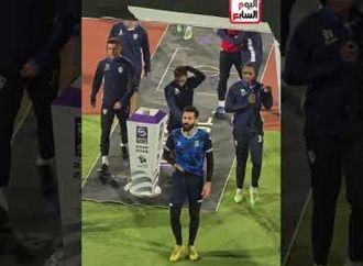 أفشة و عمر جابر بالاحضان قبل مواجهة الزمالك و الاتحاد السكندرى