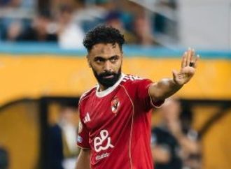 حسين الشحات يسجل رابع أهداف الأهلي فى شباك فاركو والهاتريك