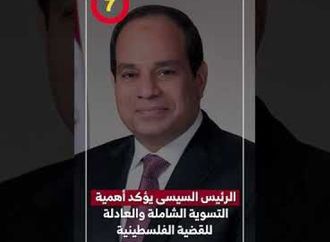 الرئيس السيسى يؤكد أهمية التسوية الشاملة والعادلة للقضية الفلسطينية