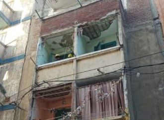 بعد إصابة شخصين.. العقار المنهار جزئى وسط الإسكندرية صادر له قرار ترميم