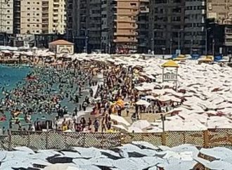 الجمعة الأخيرة قبل الدراسة.. إقبال كبير على شواطئ الإسكندرية.. صور