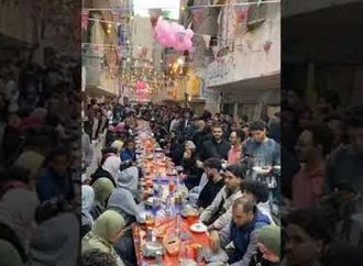 مدفع الإفطار بالمطرية ولحظة إفطار 100  ألف صائم